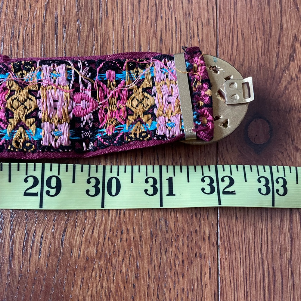 Vintage OOAK embellished floral belt - Picture 7 of 7